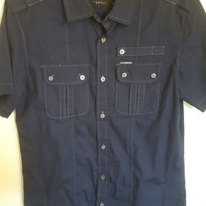 Marc & Ecko Cut & Sew Men Small Navy Shirt